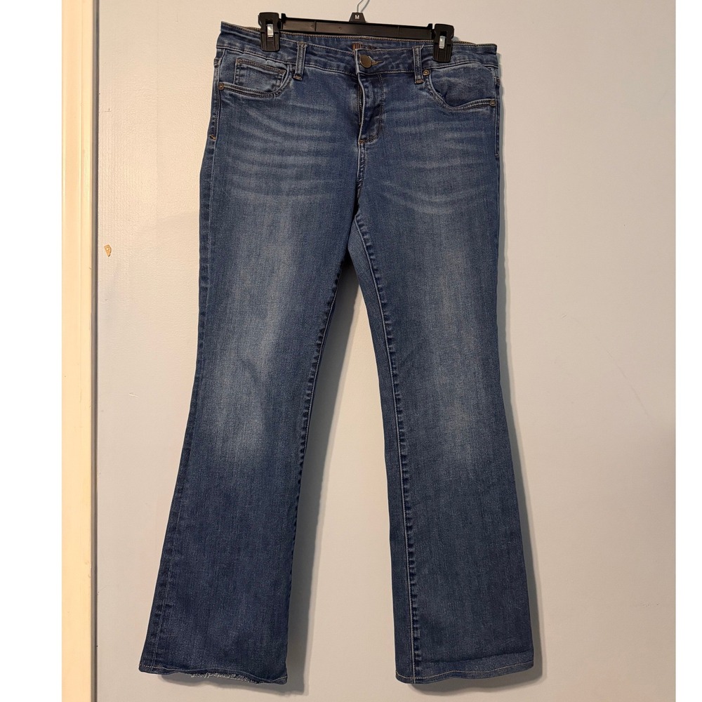 Kut from the Kloth Women's 12S Blue Bootcut Jeans Medium Wash Stretch Denim 2113